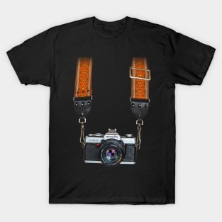 Vintage Camera Around The Neck T-Shirt